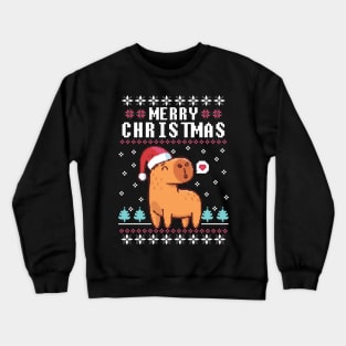 Merry Christmas capybara Crewneck Sweatshirt